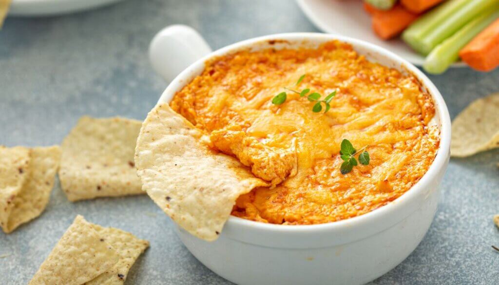 Hummus Buffalo Chicken Dip